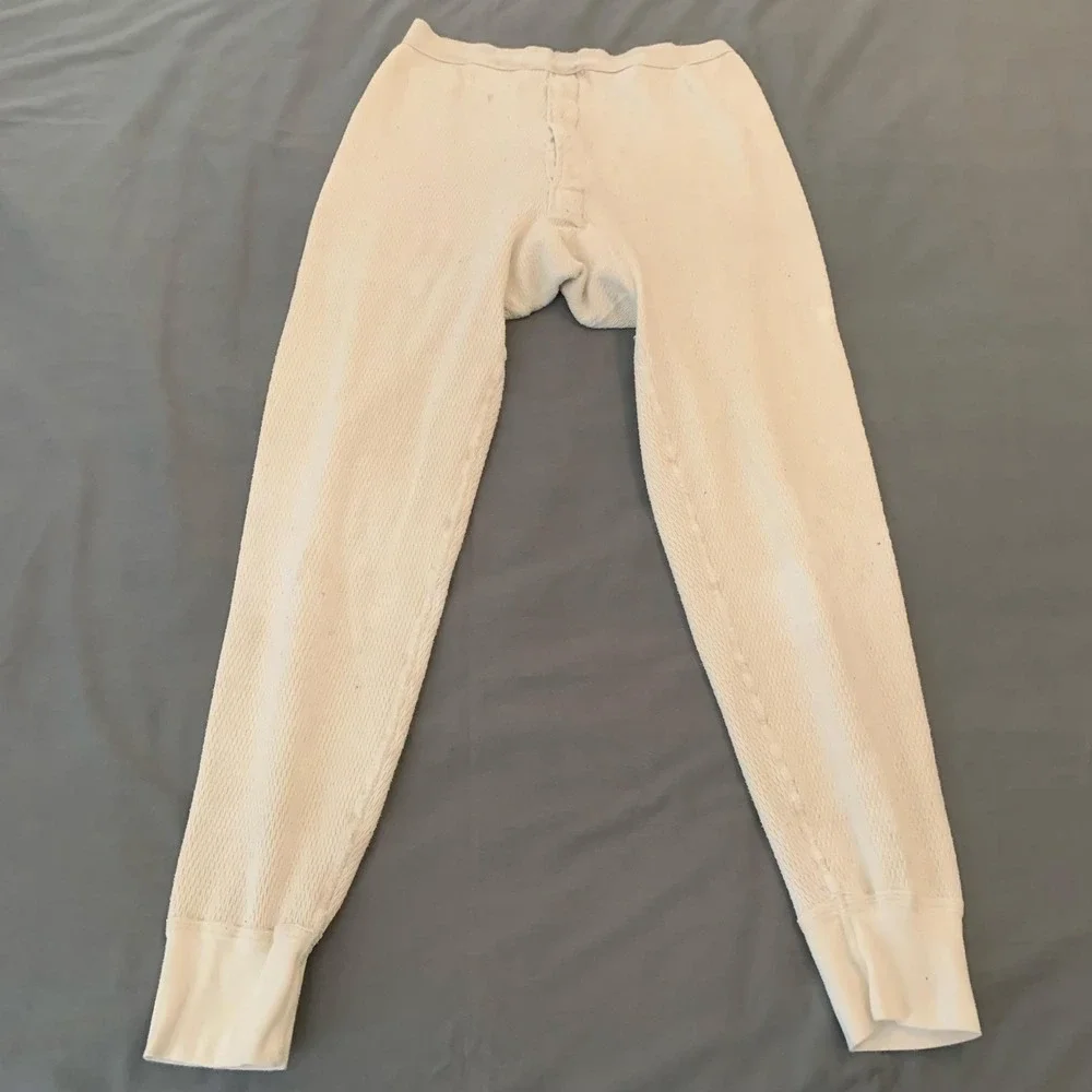 Casco Area Workshop Long Johns Mens Medium White Cold Weather Army Thermal